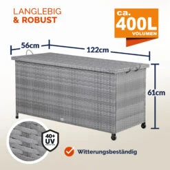 Polyrattan Auflagenbox Grau 122x56x61cm Mit Rollen 28 Polyrattan Auflagenbox Grau 122x56x61cm Mit Rollen -Gartenmöbel Geschäft 003f10e974d81b3ea08aa0a151e91e78 06 108641 on dts amz high de
