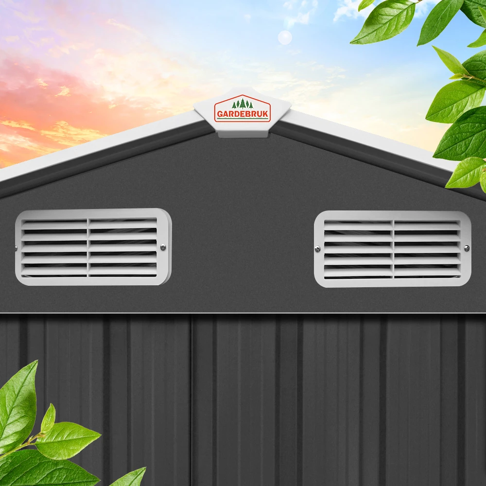 Geräteschuppen Anthrazit Metall 257x205x177,5cm 11 Geräteschuppen Anthrazit Metall 257x205x177,5cm – Bild 9