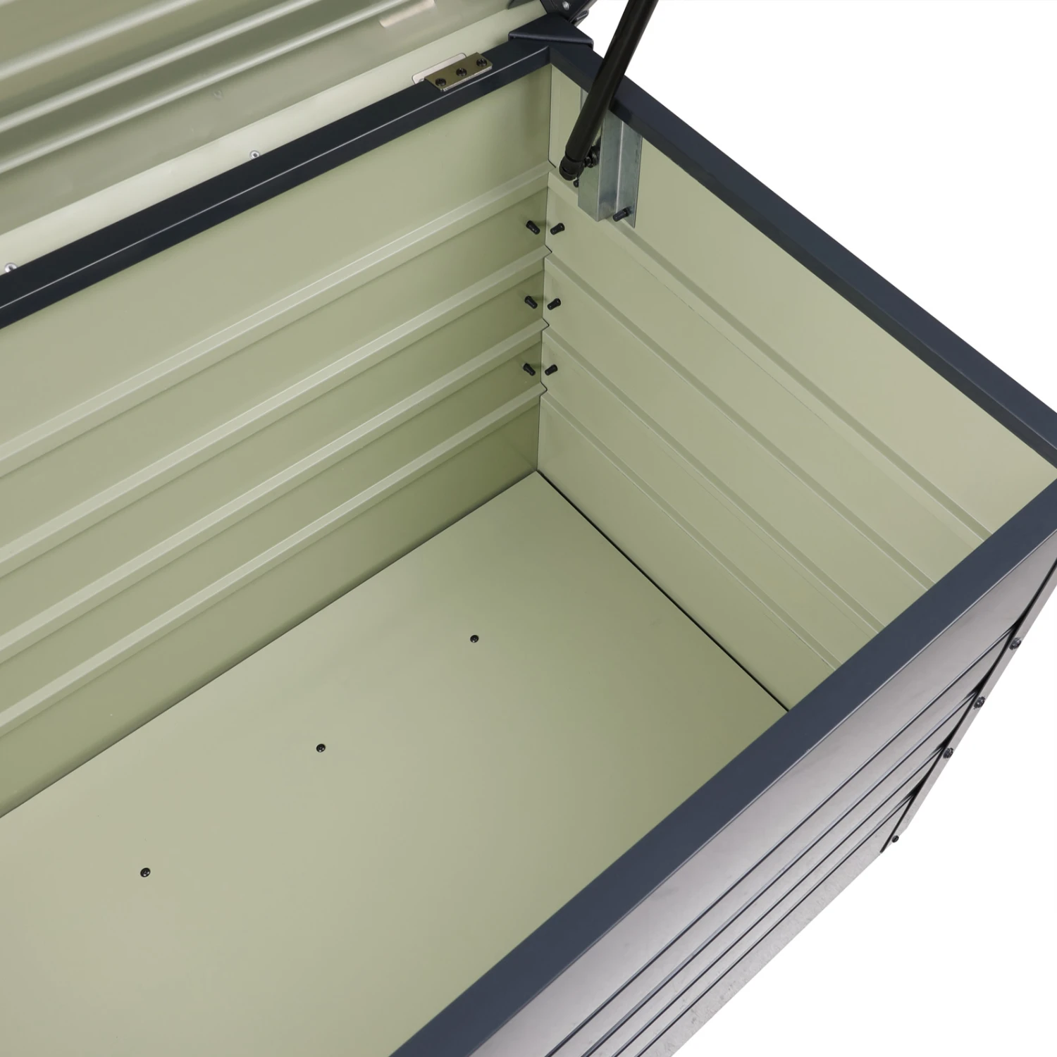 Abschließbare Auflagenbox Anthrazit 360L Metall 11 Abschließbare Auflagenbox Anthrazit 360L Metall – Bild 9