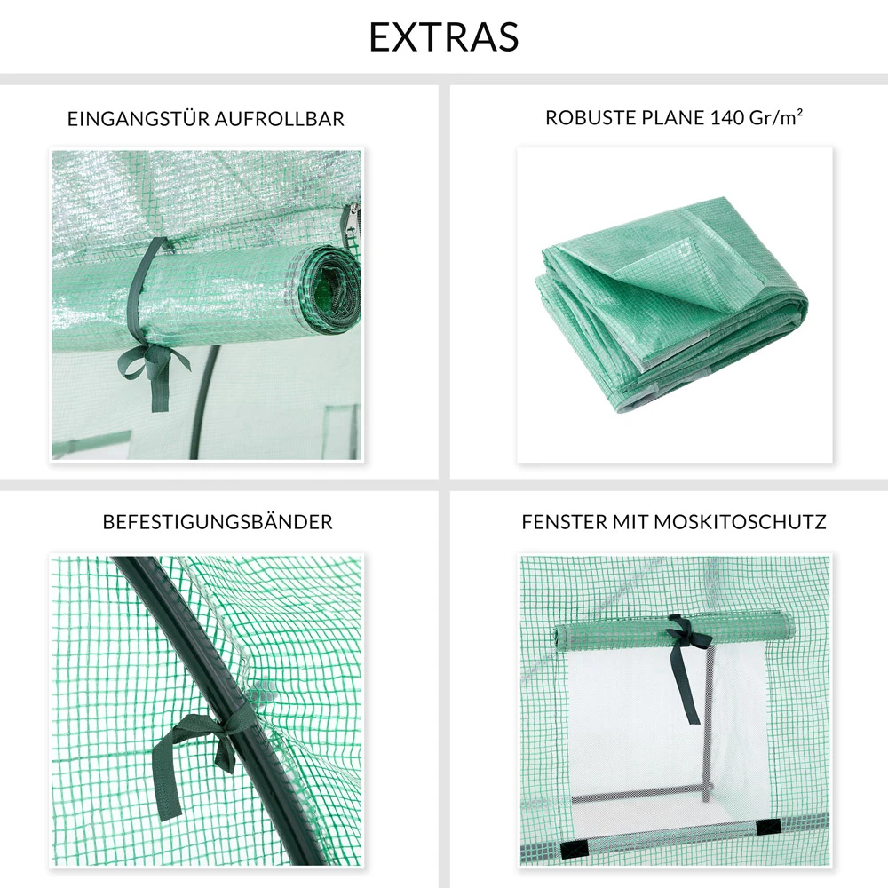 Gardebruk Foliengewächshaus 350x200x200cm 8 Gardebruk Foliengewächshaus 350x200x200cm – Bild 6