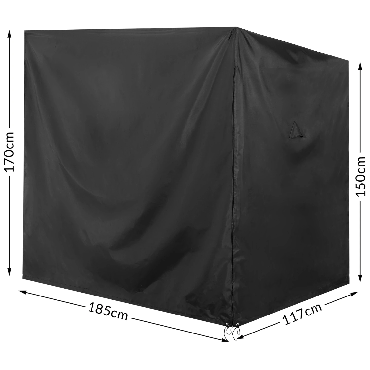 Abdeckplane Hollywoodschaukel Anthrazit 185x117x170/150cm 10 Abdeckplane Hollywoodschaukel Anthrazit 185x117x170/150cm – Bild 8
