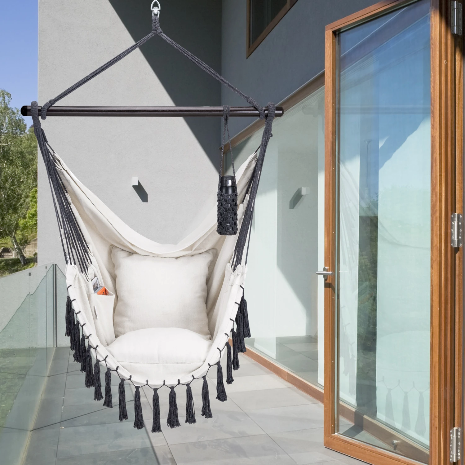 Hängesessel Creme 170x100x150cm 11 Hängesessel Creme 170x100x150cm – Bild 9