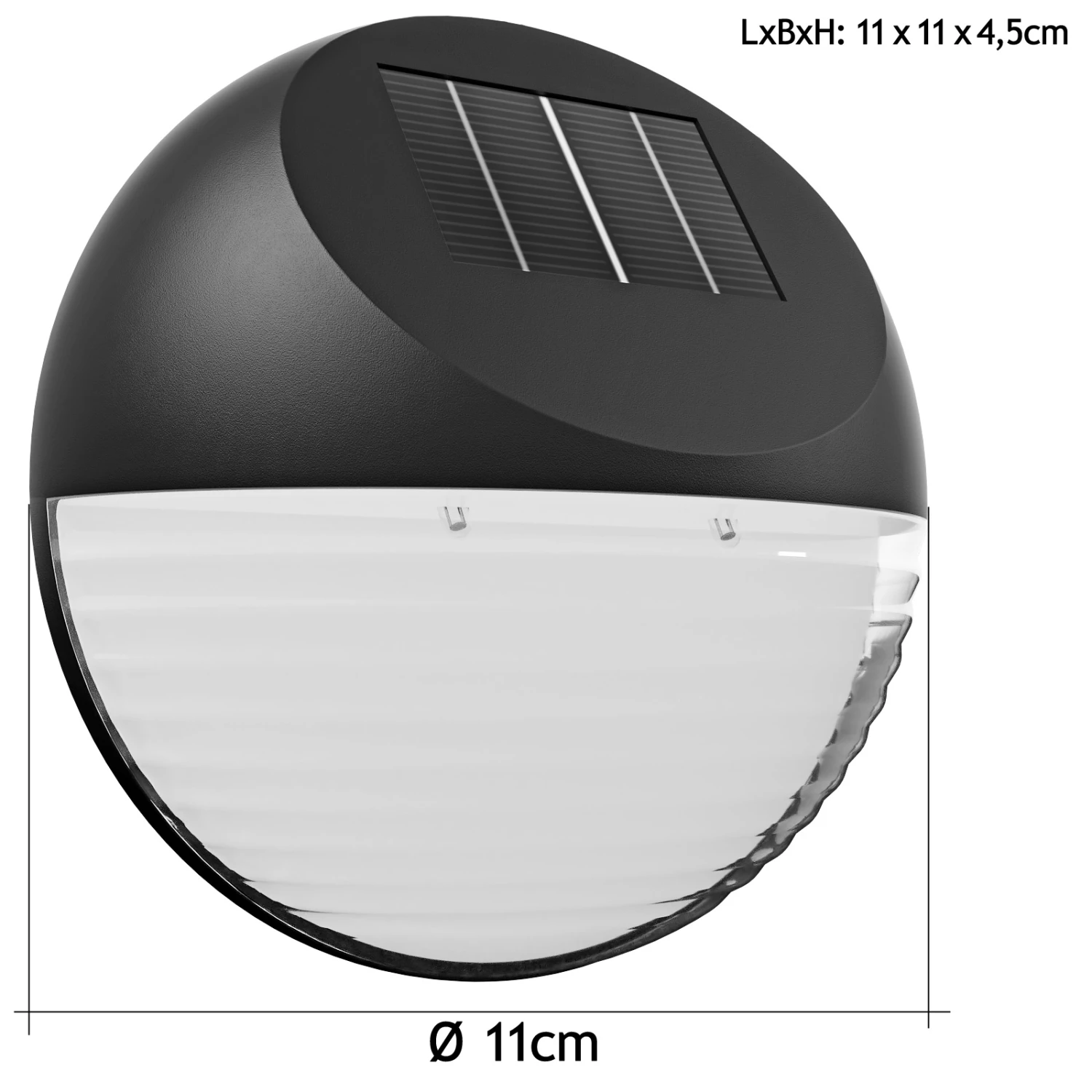 LED Solarwandleuchte 6er-Set Ø11cm 10 LED Solarwandleuchte 6er-Set Ø11cm – Bild 8