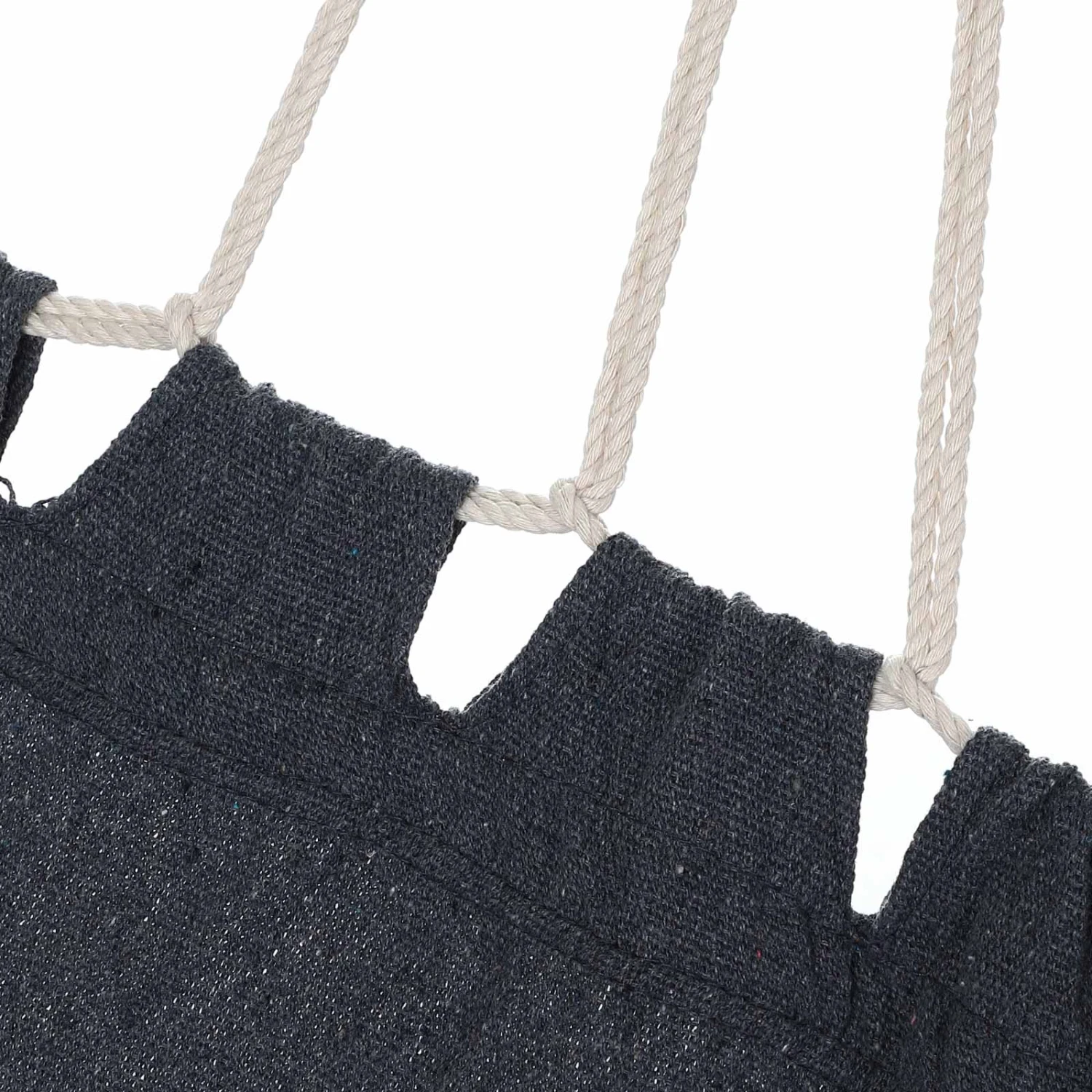 Hängematte Grau 320x150cm Mit Fransen 5 Hängematte Grau 320x150cm Mit Fransen – Bild 3