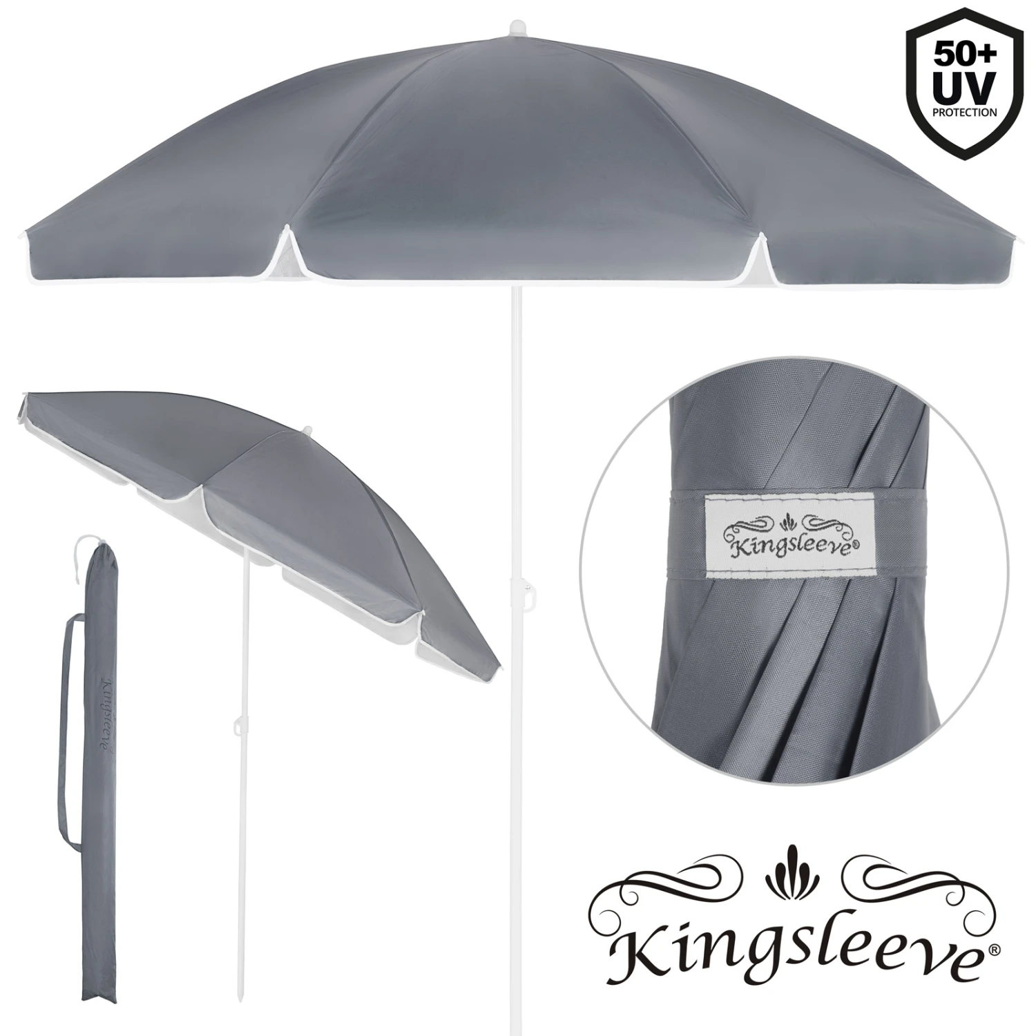 Sonnenschirm Cyprus Anthrazit 180cm Neigefunktion 5 Sonnenschirm Cyprus Anthrazit 180cm Neigefunktion – Bild 3