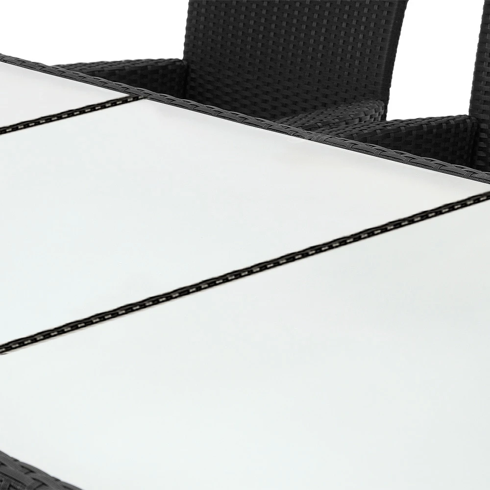 Polyrattan Garten-Sitzgruppe Bali 9-tlg. Schwarz Stapelbar 9 Polyrattan Garten-Sitzgruppe Bali 9-tlg. Schwarz Stapelbar – Bild 7