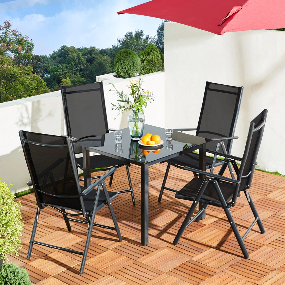 Garten-Sitzgruppe Bern 5-tlg. Anthrazit Alu 4 Garten-Sitzgruppe Bern 5-tlg. Anthrazit Alu – Bild 2