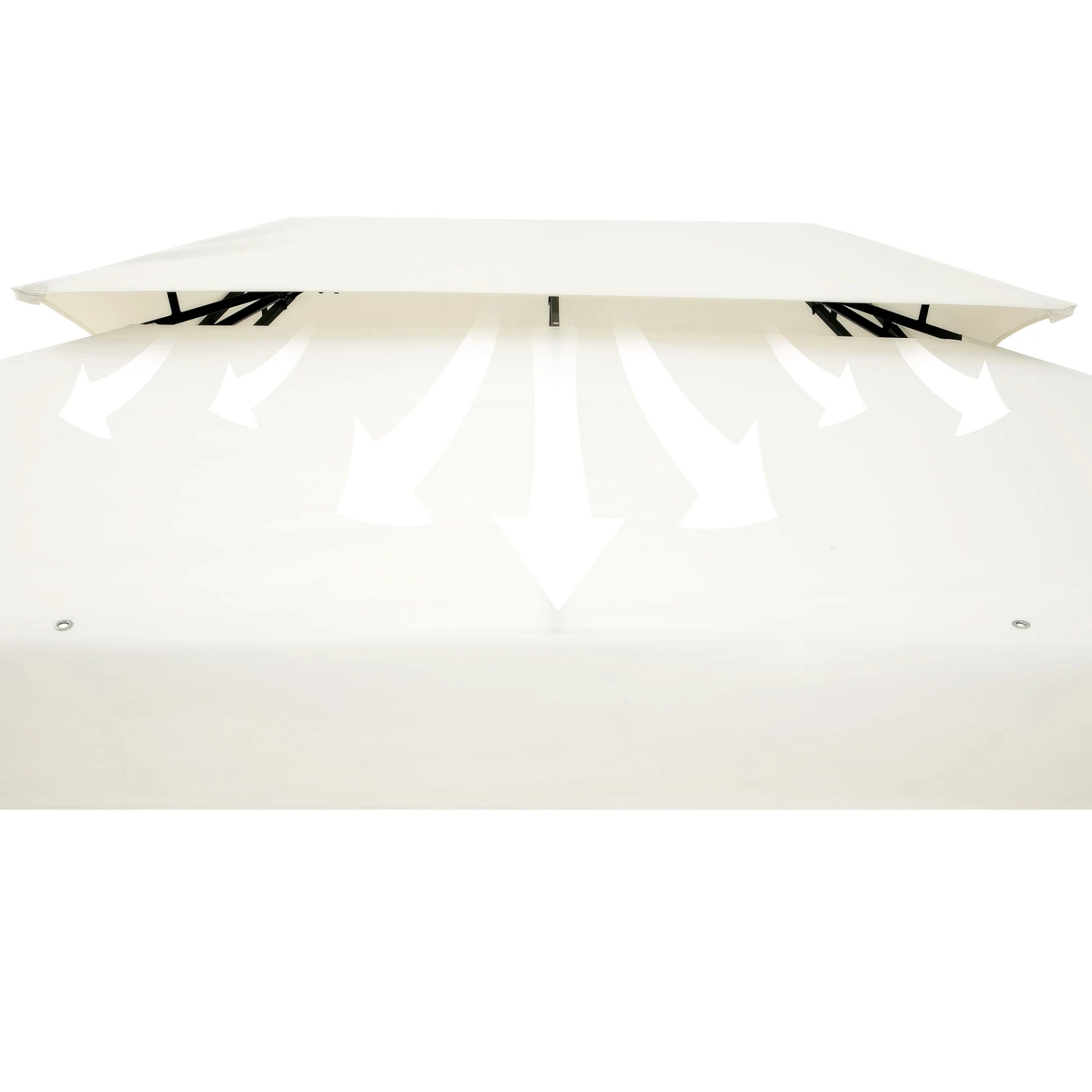 Pavillon Elda Creme XXL 3x4m 7 Pavillon Elda Creme XXL 3x4m – Bild 5