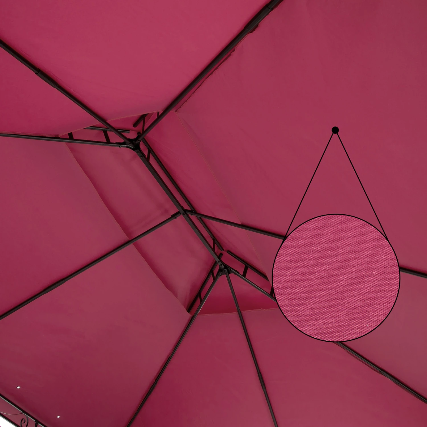 Pavillon Topas Bordeauxviolett 3x4m UV-Schutz 50+ 7 Pavillon Topas Bordeauxviolett 3x4m UV-Schutz 50+ – Bild 5