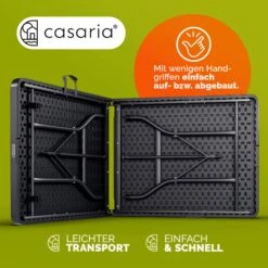 Klapptisch Anthrazit Kunststoff 183x75x73cm -Gartenmöbel Geschäft 0d7b42b969929eed73fa29ce9059ef58 33