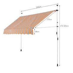 Klemmmarkise Orange/Schwarz/Weiß 250cm 17 Klemmmarkise Orange/Schwarz/Weiß 250cm -Gartenmöbel Geschäft 10f19617ade4b64a785dee15eb5a06a6 de 108278d 6 1