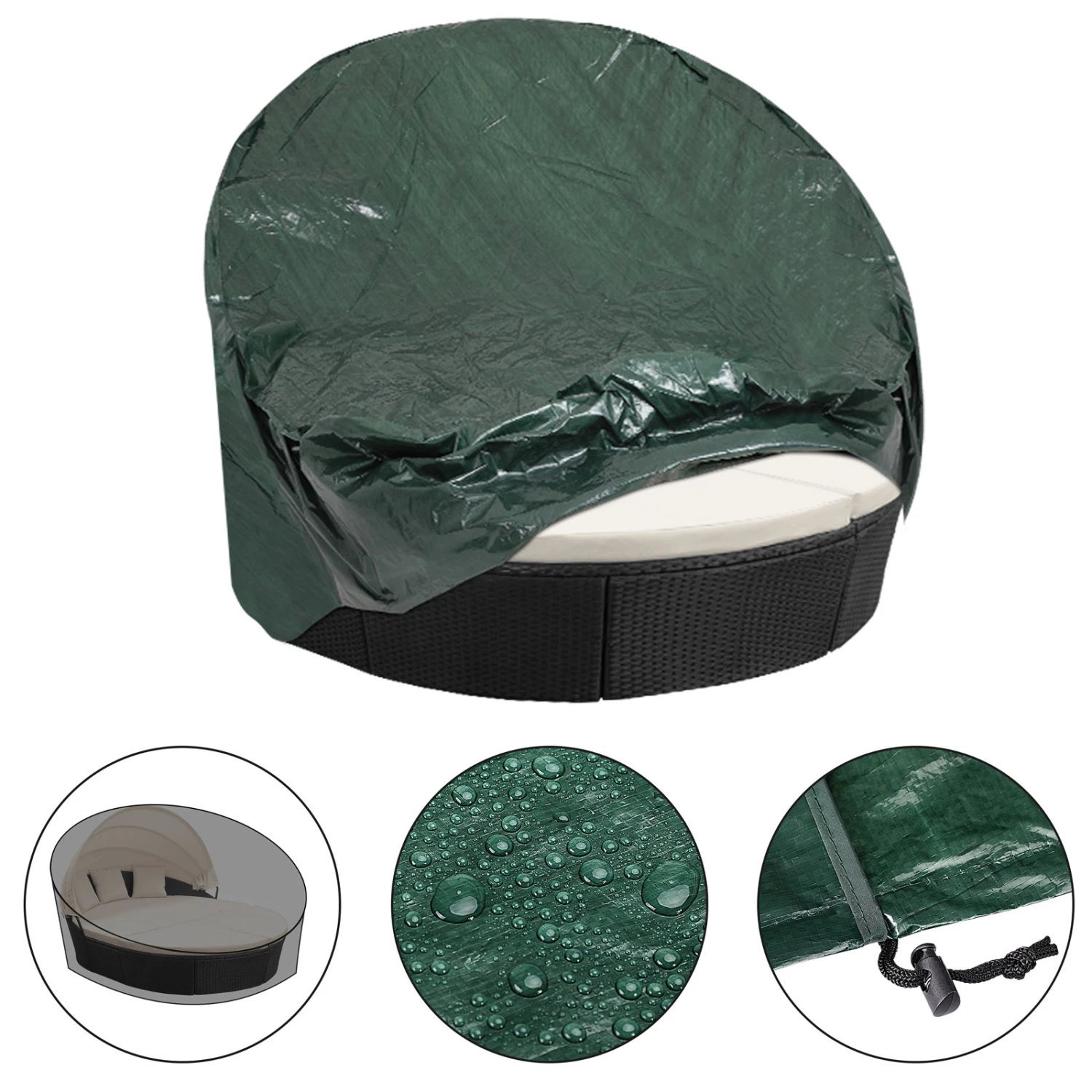 Abdeckung Sonneninsel Grün 230x180x90/50cm 14 Abdeckung Sonneninsel Grün 230x180x90/50cm – Bild 12