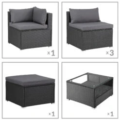 Polyrattan Ecklounge Schwarz/Anthrazit Dicke Rückenpolster 16 Polyrattan Ecklounge Schwarz/Anthrazit Dicke Rückenpolster -Gartenmöbel Geschäft 13f112b959372e7877a917abd461d1f3 de 995174d 9 1