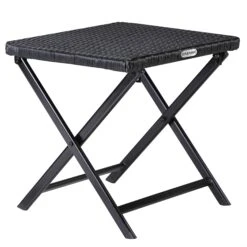 Polyrattan Klapphocker Rom 3in1 Schwarz