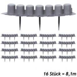 Beeteinfassung 2er-Set Grau 8,1m -Gartenmöbel Geschäft 1654dfa9bdb9b819f376ebdeb17497c2 a de 993004g 1