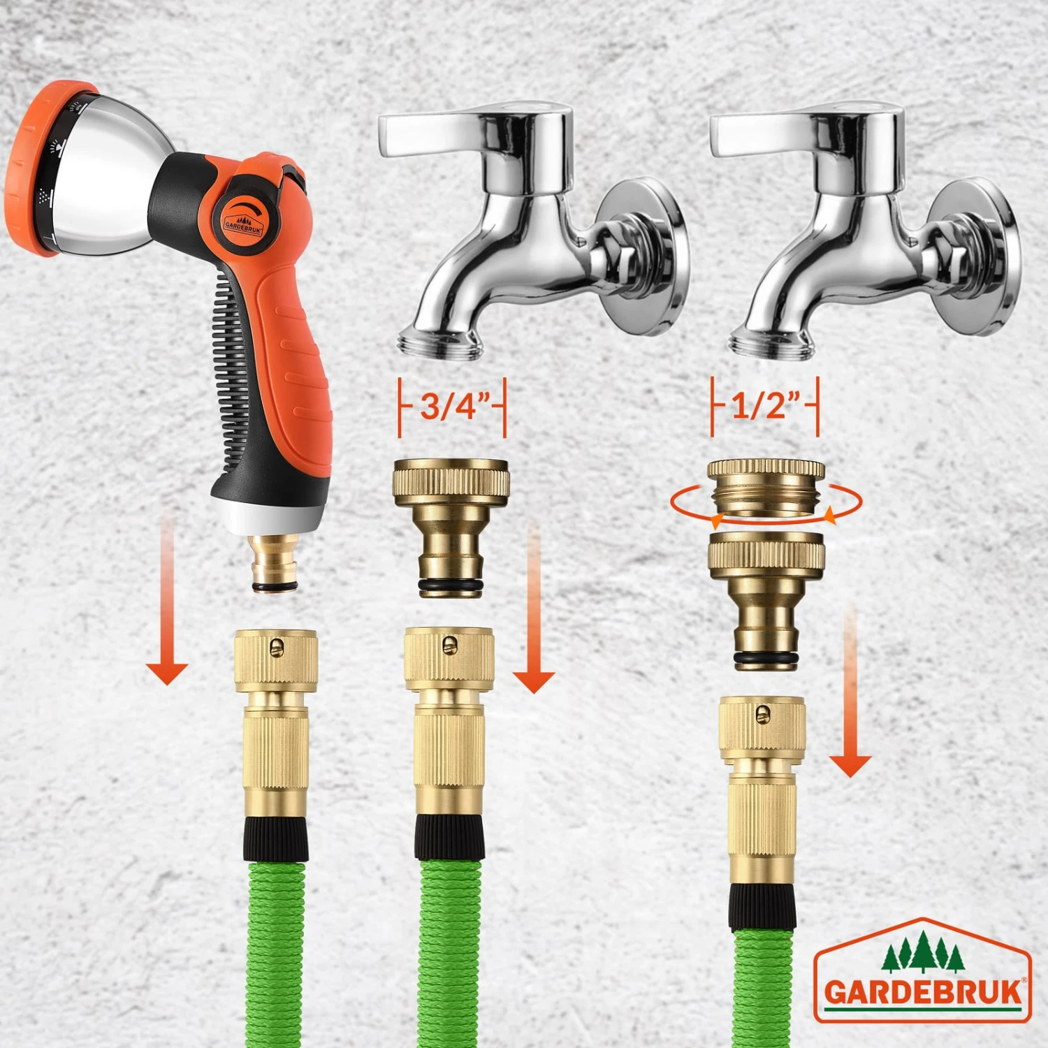 Gartenschlauch Grün 30m Flexibel 4 Gartenschlauch Grün 30m Flexibel – Bild 2