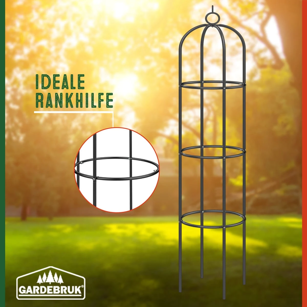 Rosensäule Schwarz 200x40cm 10 Rosensäule Schwarz 200x40cm – Bild 8