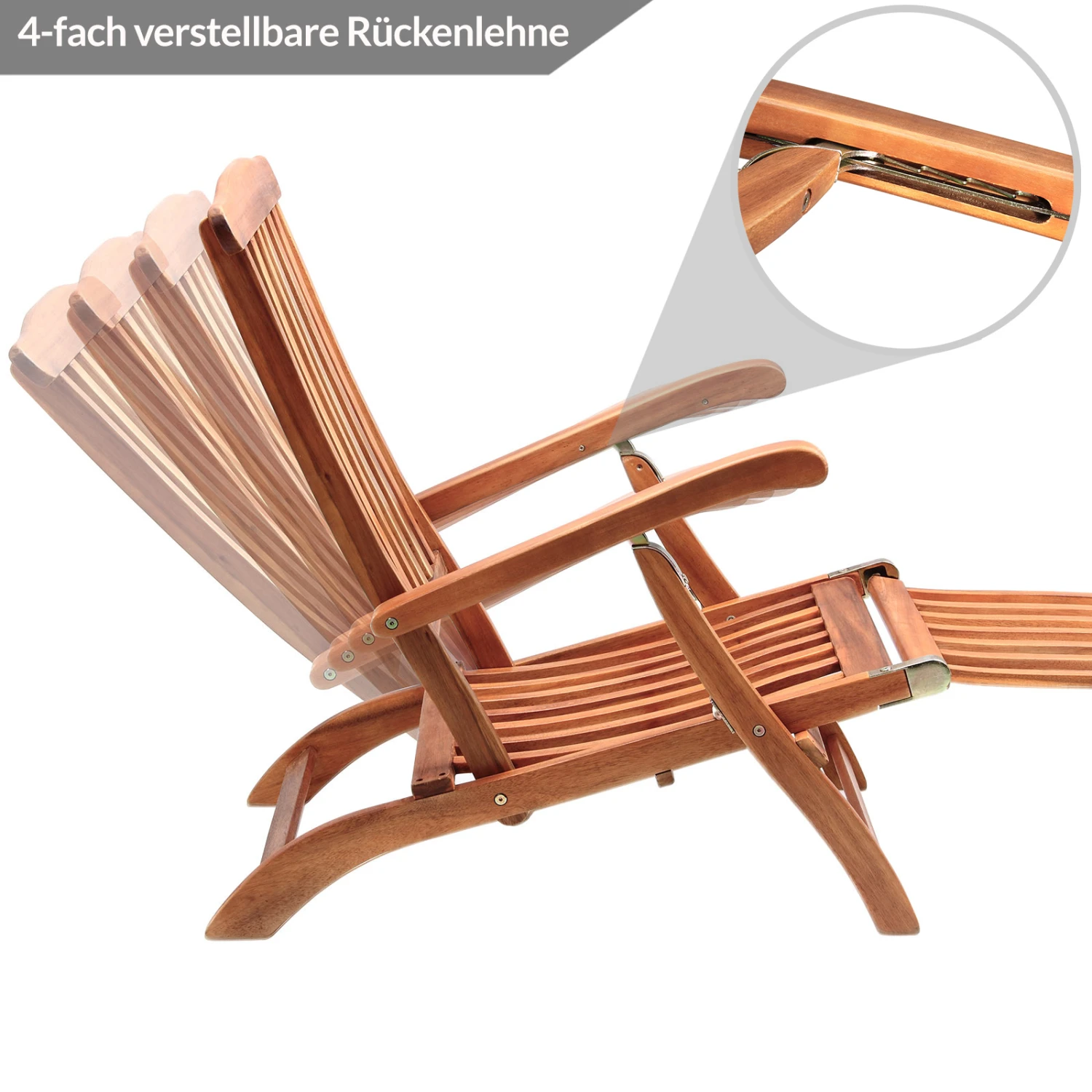 Sonnenliege Queen Mary 2er-Set Akazienholz 169x54x95cm 9 Sonnenliege Queen Mary 2er-Set Akazienholz 169x54x95cm – Bild 7
