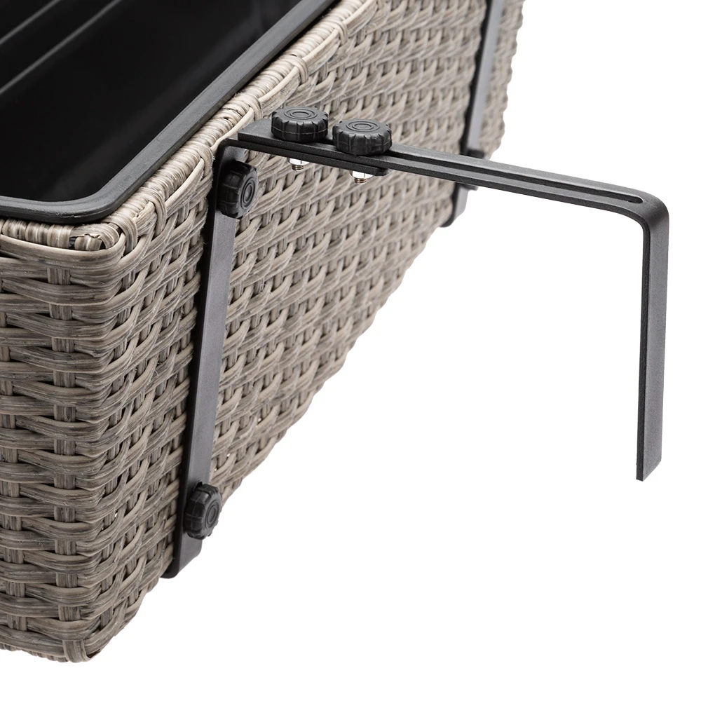 Polyrattan Blumenkasten 2er-Set Creme 10 Polyrattan Blumenkasten 2er-Set Creme – Bild 8