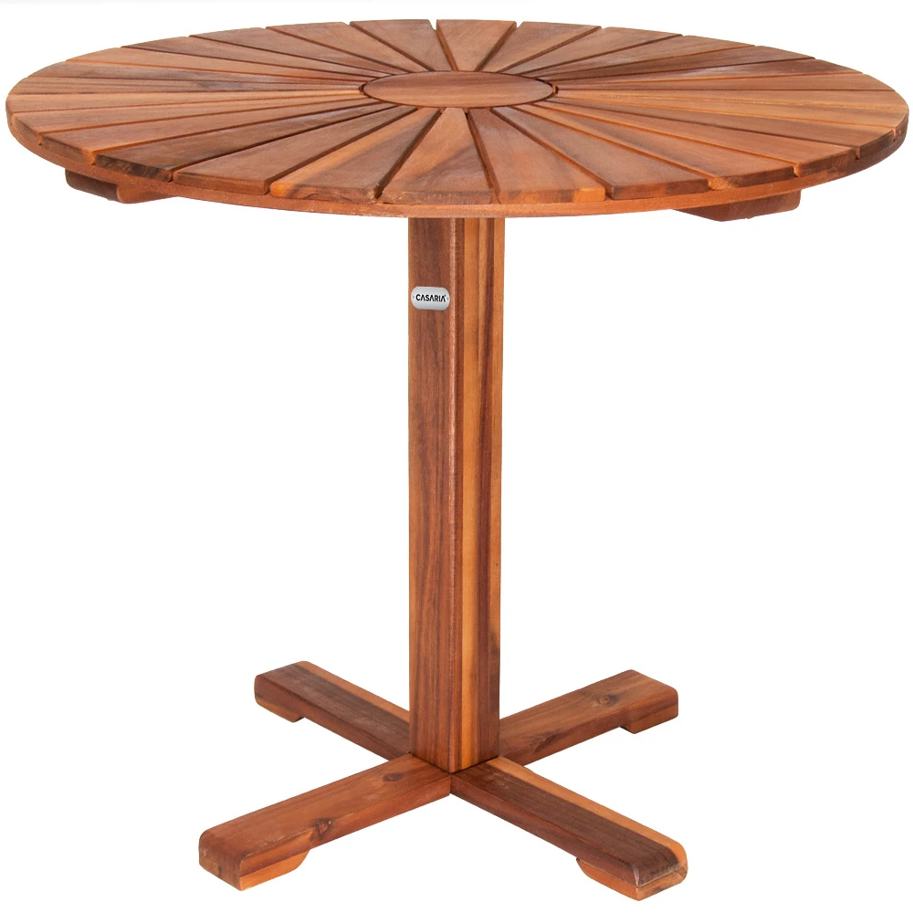Sunrise Gartentisch Aus Vorgeöltem Akazienholz Ø70cm Braun 9 Sunrise Gartentisch Aus Vorgeöltem Akazienholz Ø70cm Braun – Bild 7