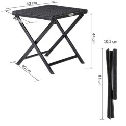 Polyrattan Klapphocker Rom 3in1 2er-Set Schwarz -Gartenmöbel Geschäft 1fc8ceb92799bcfc466f7229de06774d de 108666d 7 1 3 1