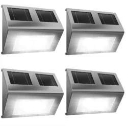 LED Solar-Wandleuchte 4er-Set Edelstahl 19 LED Solar-Wandleuchte 4er-Set Edelstahl -Gartenmöbel Geschäft 203d3b53413b724daf1c719ef128bff4 8