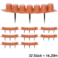 Beeteinfassung 4er-Set Terrakotta 16,2m 9 Beeteinfassung 4er-Set Terrakotta 16,2m -Gartenmöbel Geschäft 20f9f74ce24e0ad4c4e4fa27c64ef56a a de 994475g 1