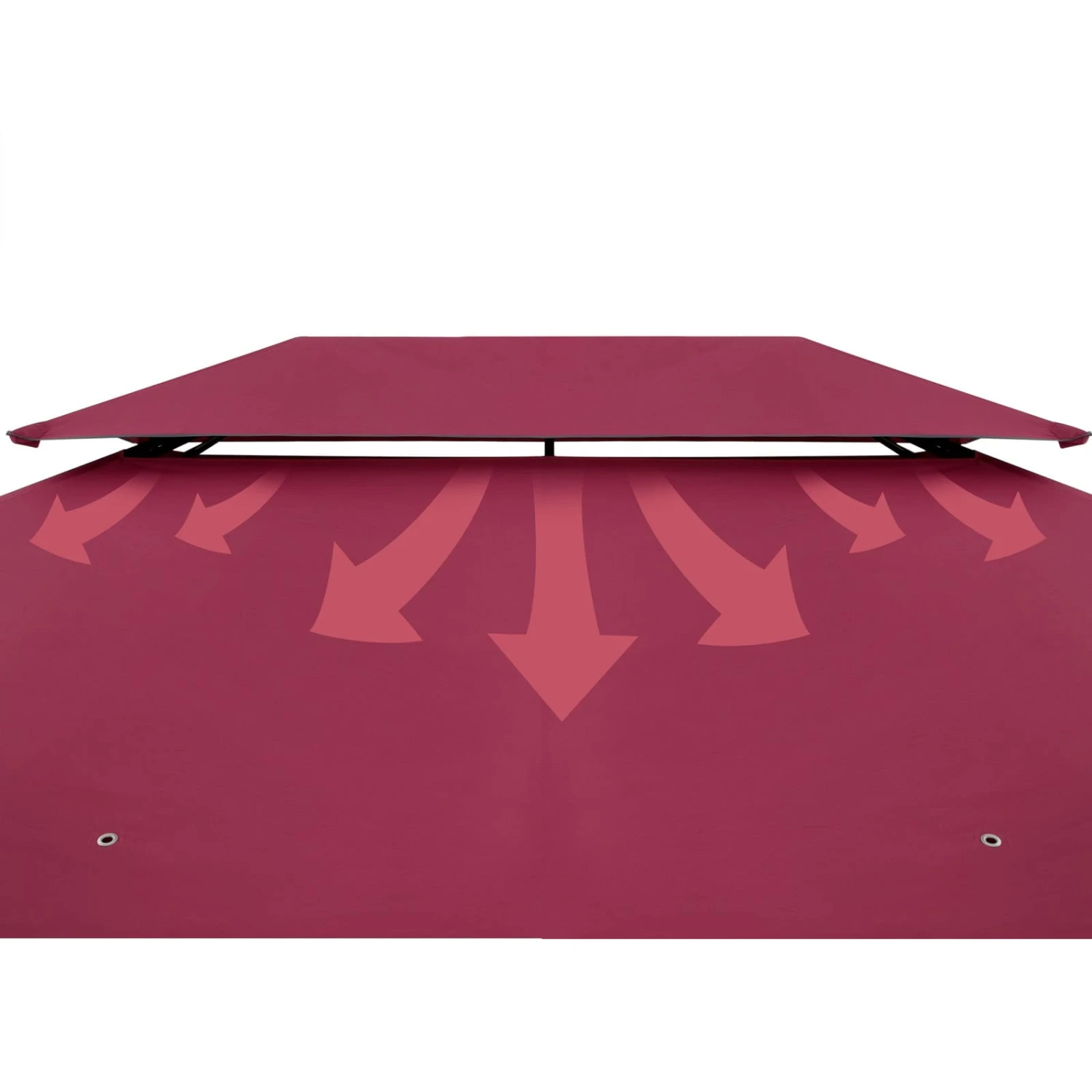 Pavillon Topas Bordeauxviolett 3x4m UV-Schutz 50+ 6 Pavillon Topas Bordeauxviolett 3x4m UV-Schutz 50+ – Bild 4