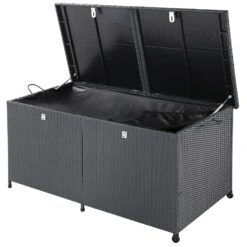 Polyrattan-Auflagenbox Schwarz 150x77x73cm Mit Rollen 31 Polyrattan-Auflagenbox Schwarz 150x77x73cm Mit Rollen -Gartenmöbel Geschäft 245ca8be8f527043b6a33446f0d8ab76 de 108343d 3