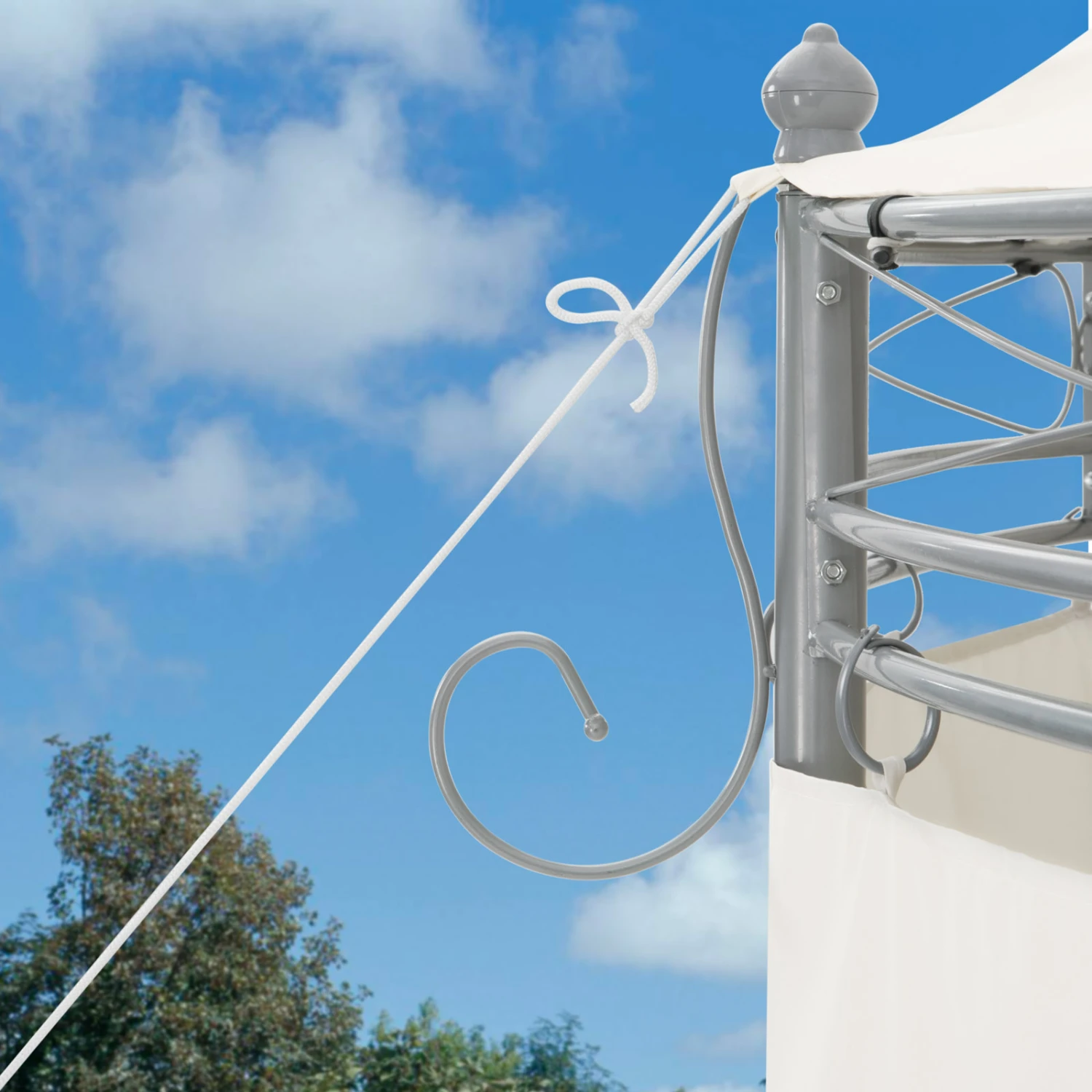 Pavillon Toscana Beige Ø3,5m UV-Schutz 50+ 5 Pavillon Toscana Beige Ø3,5m UV-Schutz 50+ – Bild 3