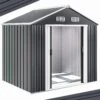 Geräteschuppen Anthrazit Metall 257x205x177,5cm 1 Geräteschuppen Anthrazit Metall 257x205x177,5cm -Gartenmöbel Geschäft 24e5162529d203b611fc8c15301e23dc 01 990743 on fs amz high de 1 2
