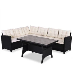 Polyrattan Lounge-Set Schwarz/Creme WPC Tischplatte -Gartenmöbel Geschäft 252322cec04a376646036429a7ca68ec de 992849d 4 1