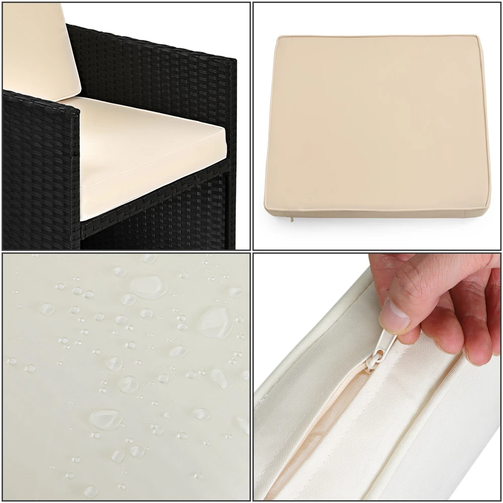 Polyrattan Garten-Sitzgruppe Patio 3-tlg. Glasplatte 13 Polyrattan Garten-Sitzgruppe Patio 3-tlg. Glasplatte – Bild 11