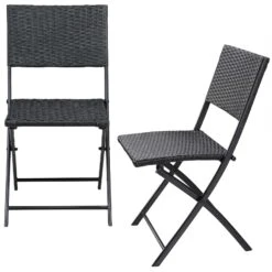 Polyrattan Klappstuhl Rom 2er-Set Schwarz -Gartenmöbel Geschäft 2624afb0c36ac13f8d6681268f405711 de 108668d 1 1