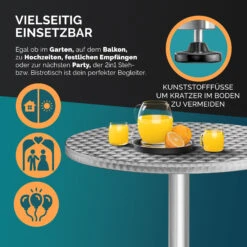 Stehtisch 2er-Set Silber Alu Ø60cm Höhenverstellbar 16 Stehtisch 2er-Set Silber Alu Ø60cm Höhenverstellbar -Gartenmöbel Geschäft 2ae7aec868797f2f43b112dfb3d332f4 06 990277 on dts amz high de 1