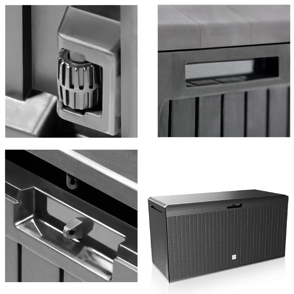 Auflagenbox Rato Plus Anthrazit 290L Rollen 4 Auflagenbox Rato Plus Anthrazit 290L Rollen – Bild 2