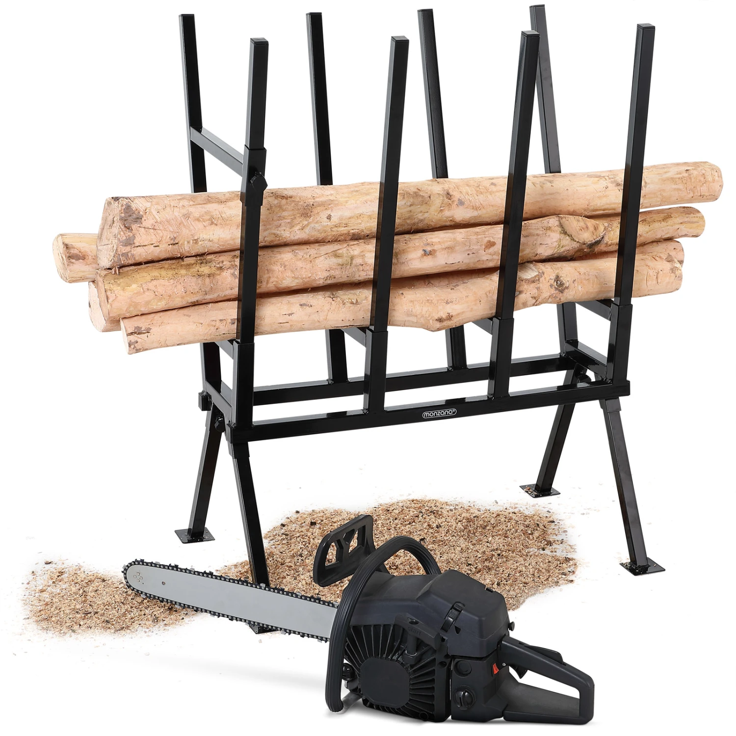 Höhenverstellbarer Holzsägebock Aus Stahl Mit Feststellbügel 4 Höhenverstellbarer Holzsägebock Aus Stahl Mit Feststellbügel – Bild 2