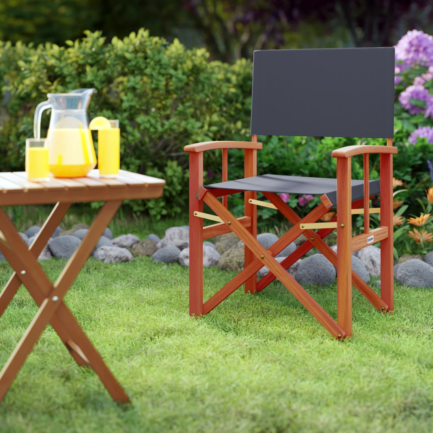 Regiestuhl Cannes 2er-Set Anthrazit Eukalyptus FSC®-zertifiziert 6 Regiestuhl Cannes 2er-Set Anthrazit Eukalyptus FSC®-zertifiziert – Bild 4