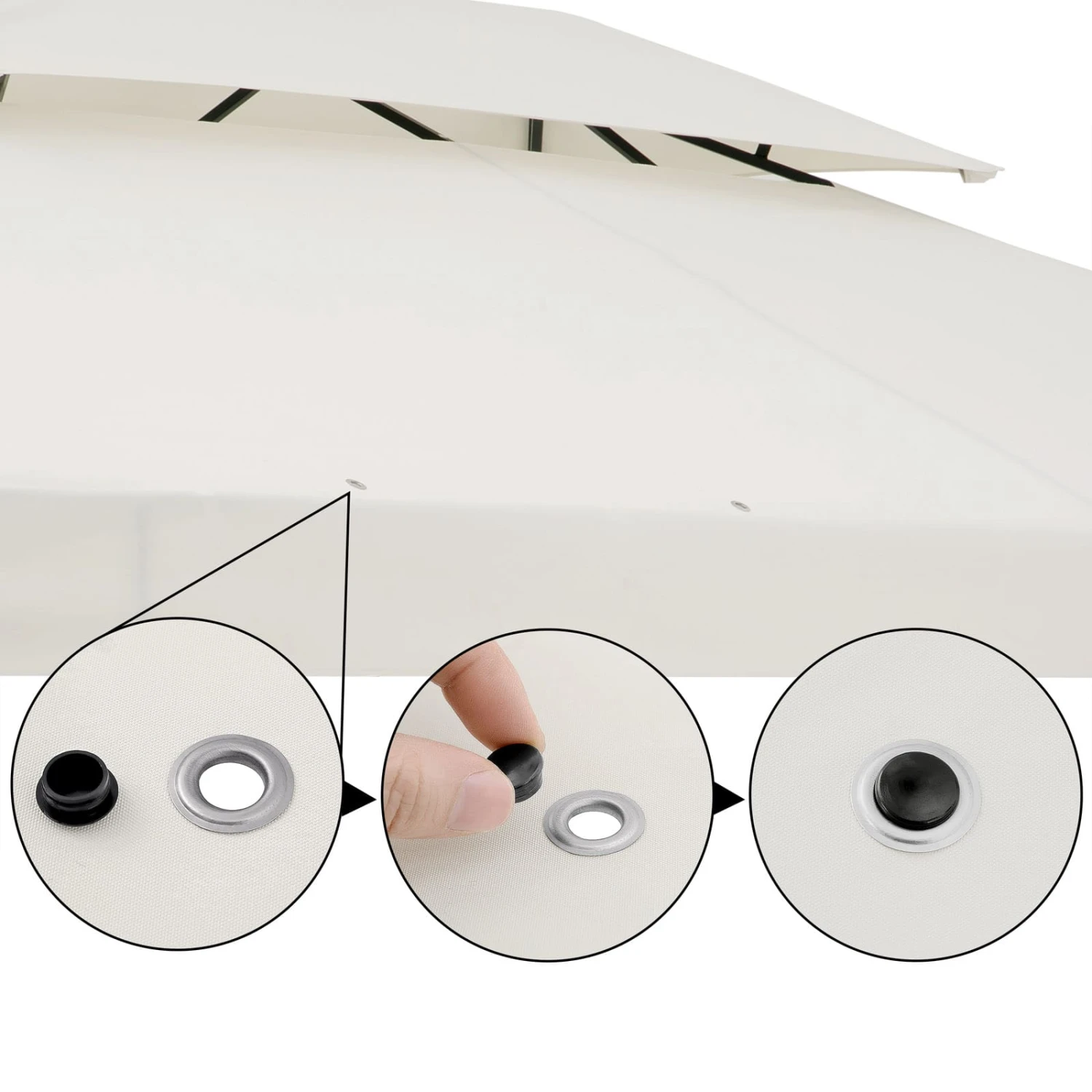 Pavillon Elda Creme XXL 3x4m 8 Pavillon Elda Creme XXL 3x4m – Bild 6