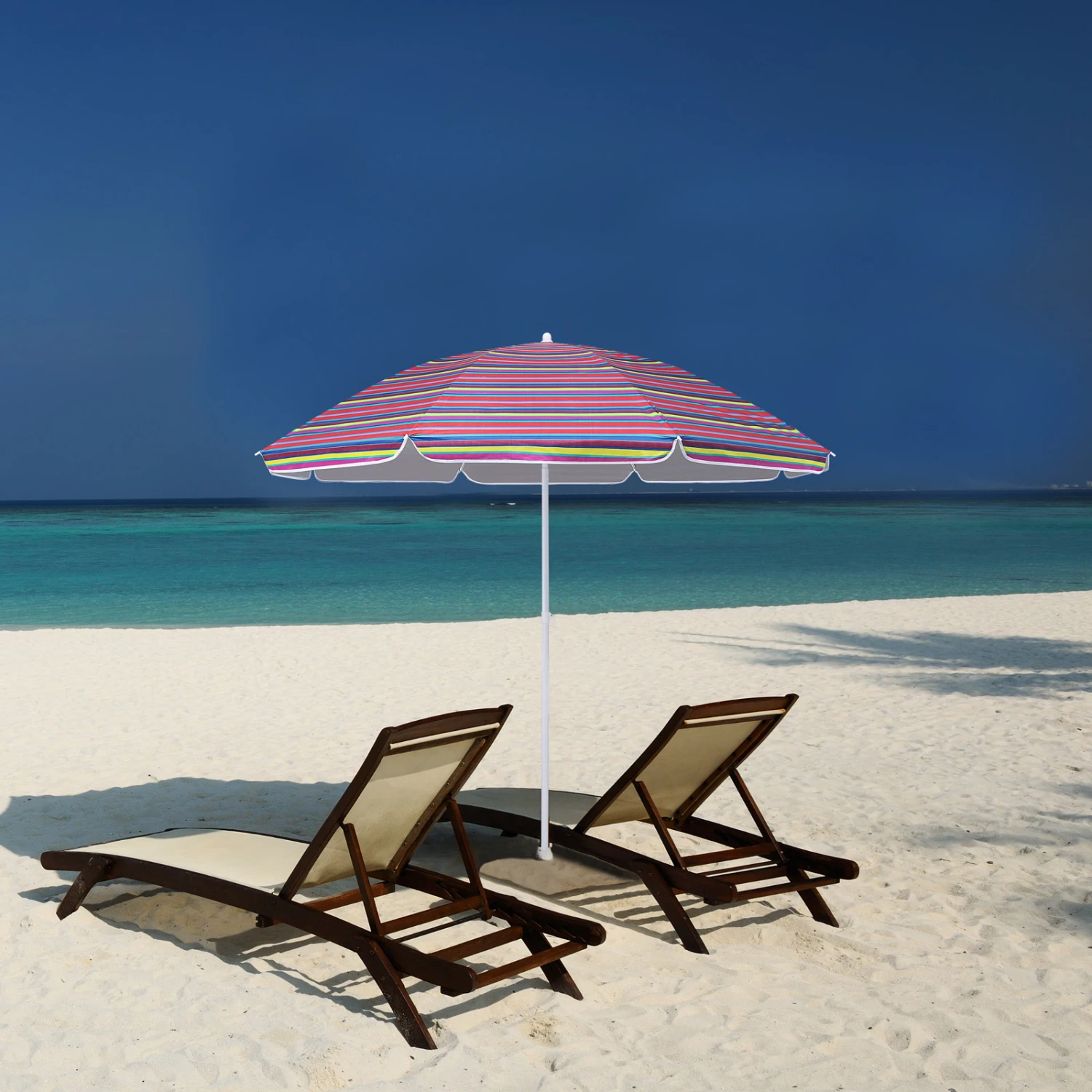 Sonnenschirm Crete Bunt 200cm Neigefunktion 7 Sonnenschirm Crete Bunt 200cm Neigefunktion – Bild 5