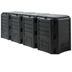 Komposter Schwarz 1600L 261x72x83cm