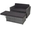 Polyrattan Zweisitzer-Sofa Grau Mit Ottomane 1 Polyrattan Zweisitzer-Sofa Grau Mit Ottomane -Gartenmöbel Geschäft 3239cf8d41960fed3b26b7935325828b de 994203d 2 1