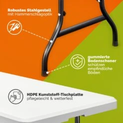 Buffettisch Weiß Kunststoff 183x76cm Klappbar 12 Buffettisch Weiß Kunststoff 183x76cm Klappbar -Gartenmöbel Geschäft 34e6bcb14c04b7b7abd6495e8a501c0c ww