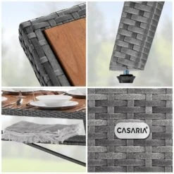 Polyrattan Gartentisch Takeo Grau 190x90x74cm Akazie 16 Polyrattan Gartentisch Takeo Grau 190x90x74cm Akazie -Gartenmöbel Geschäft 36c8dac1fda96b6949e0adb335a1294f de 995699d 07 1