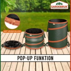 Popup Gartenabfallsack 3er-Set Grün Je 165 Liter -Gartenmöbel Geschäft 37598ea30f6a26cbe6aaeaa6ad1634c4 de 106899d 3 1