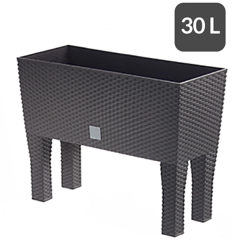 Hochbeet Polyrattanoptik Anthrazit 60x25x46cm 4 Hochbeet Polyrattanoptik Anthrazit 60x25x46cm – Bild 2