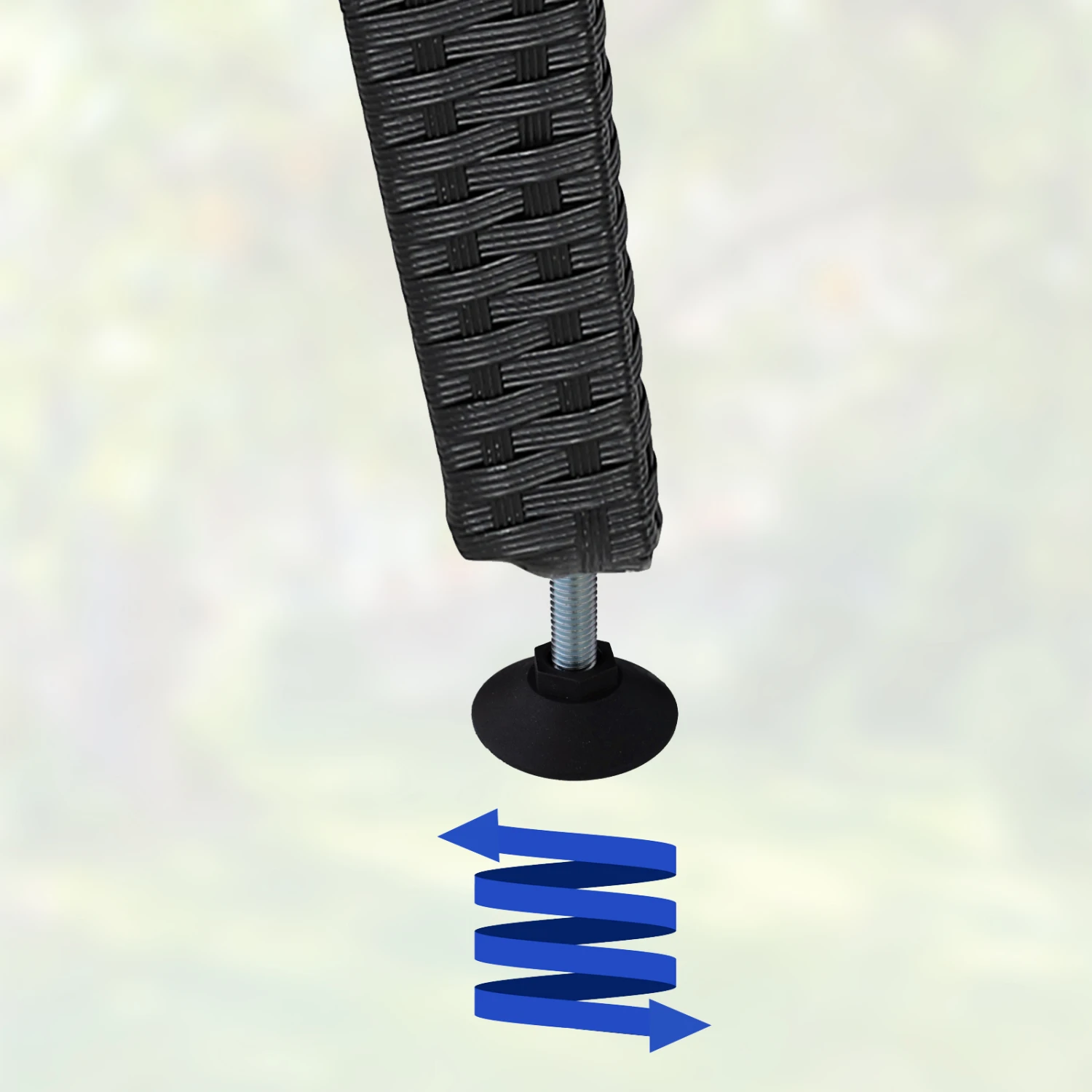 Polyrattan Gartentisch Schwarz 190x90x75cm 8 Polyrattan Gartentisch Schwarz 190x90x75cm – Bild 6