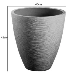 Blumentopf Grau Ø40cm Mit Rillenstruktur -Gartenmöbel Geschäft 3b48072256a4732a43aaf1db918ef4d1 de 191542d 2 1 1