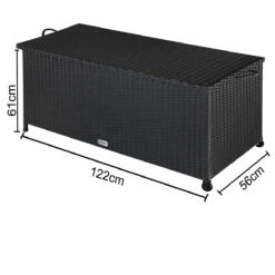 Polyrattan Auflagenbox Schwarz 122x56x61cm Griffe 41 Polyrattan Auflagenbox Schwarz 122x56x61cm Griffe -Gartenmöbel Geschäft 3b5e9e40f840ecf050dfb1d5d275876b de 102318d 5