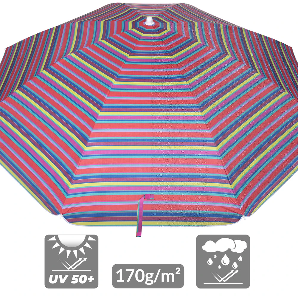 Sonnenschirm Crete Bunt 200cm Neigefunktion 5 Sonnenschirm Crete Bunt 200cm Neigefunktion – Bild 3